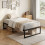 Homcom HOMCOM 3ft Single Bed Frame with Underbed Storage, Noise-Free, Black 7