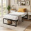 Homcom HOMCOM 3ft Single Bed Frame with Underbed Storage, Noise-Free, Black 1