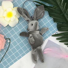 Pendentif lapin en peluche Winysin, cadeau de Saint-Valentin avec pendentif et décoration florale