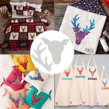 YiFudd Hertenkop Patchwork Liniaal Naailiniaal Kerststof Decoratie Liniaal Meetliniaal Nieuwe Patchwork Liniaal