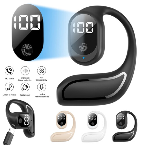 Jacenvly2024Νέα ακουστικά Bluetooth, ασύρματα ακουστικά με μεγάλη διάρκεια ζωής μπαταρίας,