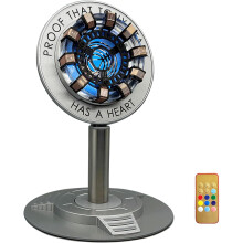 Oplaadbare boogreactorlamp, Tony Stark hartlamp, meerkleurig nachtlampje, past bij Marvel-decoratie, cadeau voor hem