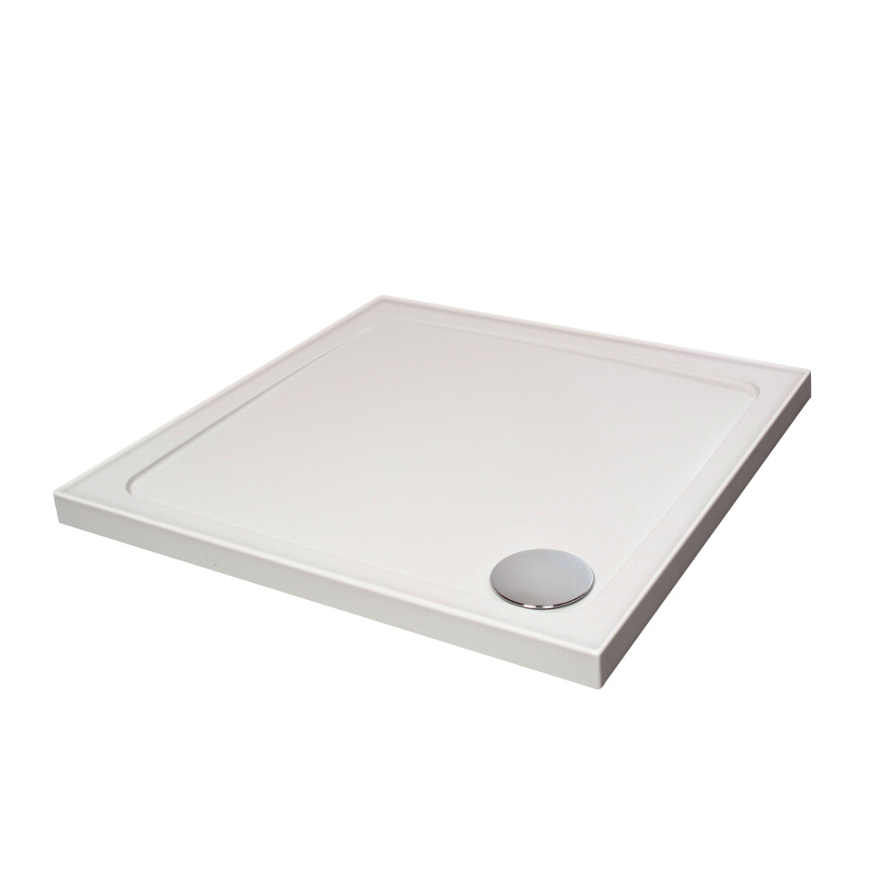 Stone Tray 900X900 Incl Upstands White 5056817757038