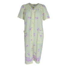 Elegant Emily Women's Plus Size Floral Woven Seersucker Duster Gown