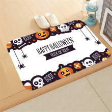Honeeladyy Covoraș de intrare de Halloween, antiderapant, 23,6x15,7 inci, din cauciuc, cu decor de păianjen, pentru interior și exterior,