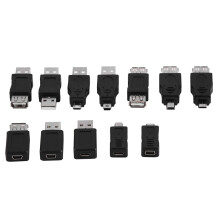 VIFER Adaptateur USB2.0 - Paquete12Piezas Mini convertisseurs Macho-Hembra Conectores Adaptadores USB2.0