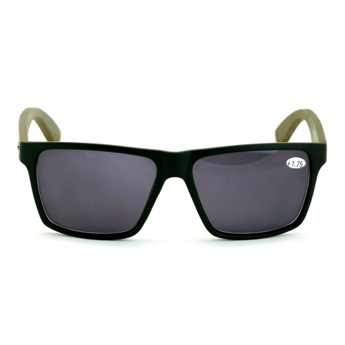 Men's Bamboo Sunglasses with Full Lens +2.75 Reading 2