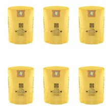 Dammpåse till Shop-Vac dammsugare, gul (6-pack) 15-22 liter