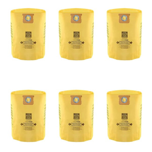 Σακούλα σκόνης για ηλεκτρική σκούπα Shop-Vac, κίτρινη (συσκευασία 6 τεμαχίων) 15-22