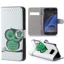 Cás Sparán atá comhoiriúnach le Samsung Galaxy S7 – Polka Dot le Ulchabhán