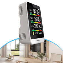 Mosiee5in1 Luftkvalitetsmonitor Gasanalysator Temperatur- och fuktighetskvalitetsmonitor