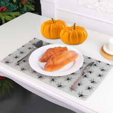 Déstockage décorations d'Halloween Kayannuo : pelote de laine, set de table, décoration de table pour la fête des fantômes, nappe en filet,