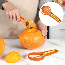 3-in-1 in elkaar passende pompoengereedschapset, Halloween pompoen snijset voor beginners en professionals, voor Halloween deurdecoratie