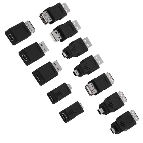 VIFER Adattatore USB 2.0 - Pacchetto 12 Pezzi Mini convertitori Macho-Hembra Adattatori USB 2.0 2