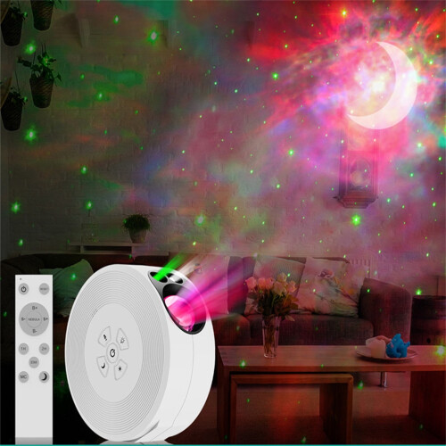 Projetor de luz YOBOLK com ruído branco e Bluetooth, ideal para quarto, teto e decoração de ambientes. 1