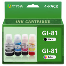 Cartuchos de tinta compatibles AWDAXC para Canon GI-81, compatibles con G3870, G3832, G3831, G4870, G3030, G3833, G3871, 1BK3CLR, 6000BK/7700CLR