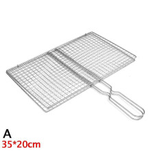 Non-Stick Fish Grilling Basket with Metal Handle