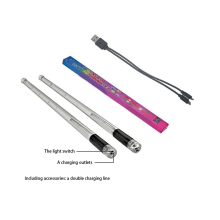 LED Drumsticks Gradient Color USB Rechargeable 15-Color