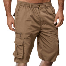Pantalones cortos cargo para hombre, ligeros, de secado rápido y hasta la rodilla.