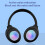 Wireless Foldable Gaming Headphones Bluetooth 5.3 with LED 6