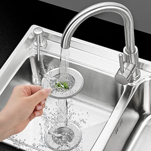 Stainless Steel Sink Drain Strainer 3-in-1 1