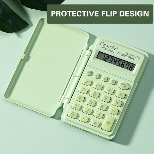 Mini 8-digit calculator with flip cover portable 2