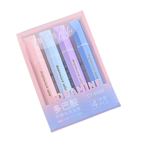 Color Highlighter Marker Pen Set 4 Colors 5ml 1