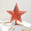 Christmas Tree Ornament Pentagram Topper 7.1 in Red Plastic 6