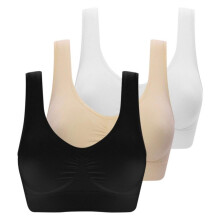 Damen Sport-BH Yoga Crop Top 3er-Pack