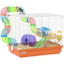 Cama dobrável elevada para cães, azul e preta, para uso externo, 122 cm