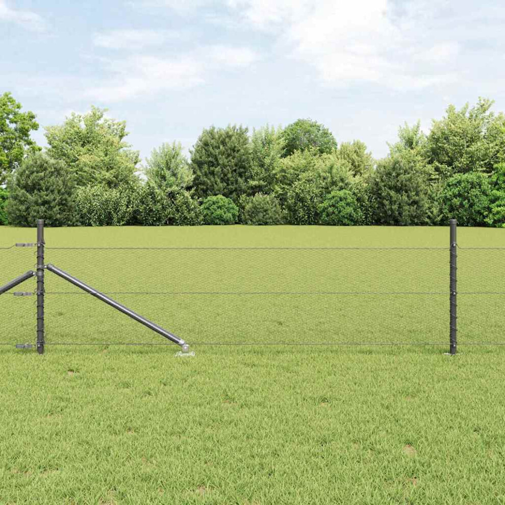 Vidaxl Welded Wire Fence With Spikes 50 X 0.8 M (W X H)