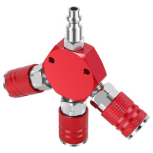 3-Way Air Manifold Carbon Steel 1/4 Inch 300 PSI