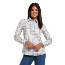 JACK PYKE Ladies Countryman Long Sleeve Shirt Large Check Navy Size 16