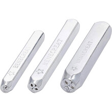 Star Design Metal Stamp Set 2mm 4mm 6mm 3PCS