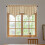 Yulier Beige Kitchen Curtains Solid Print 51 x 24 In 7