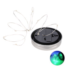 Lampe de table solaire féerique, lampe suspendue en forme de boîte Mason, guirlande lumineuse colorée pour Halloween et Noël