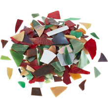Dark Red Glass Mosaic Tiles 500g Mixed Irregular