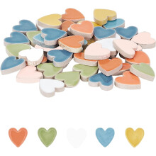 Heart Ceramic Mosaic Tiles 2.2 cm 9 Colors