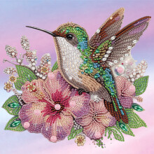 Diamond Art Painting Kit Flowers Magpies 5D 30x40cm
