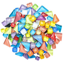 Mosaic Tiles Mixed Color Square Glass Gems 1 Set