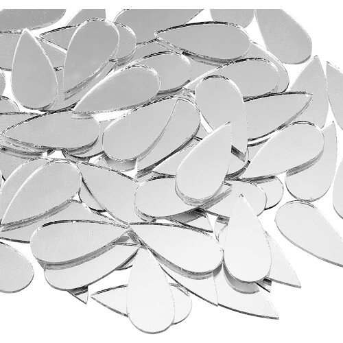 Drop Shape Glass Mirror Mosaic Tiles 150 pcs