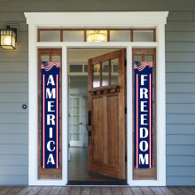 Décorations Karymi pour le 4 juillet : bannière extérieure pour la fête de l'indépendance, la cour et la maison