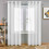 Linen Curtains 98 Inch Semi-Sheer Light Filtering Back Tab 6