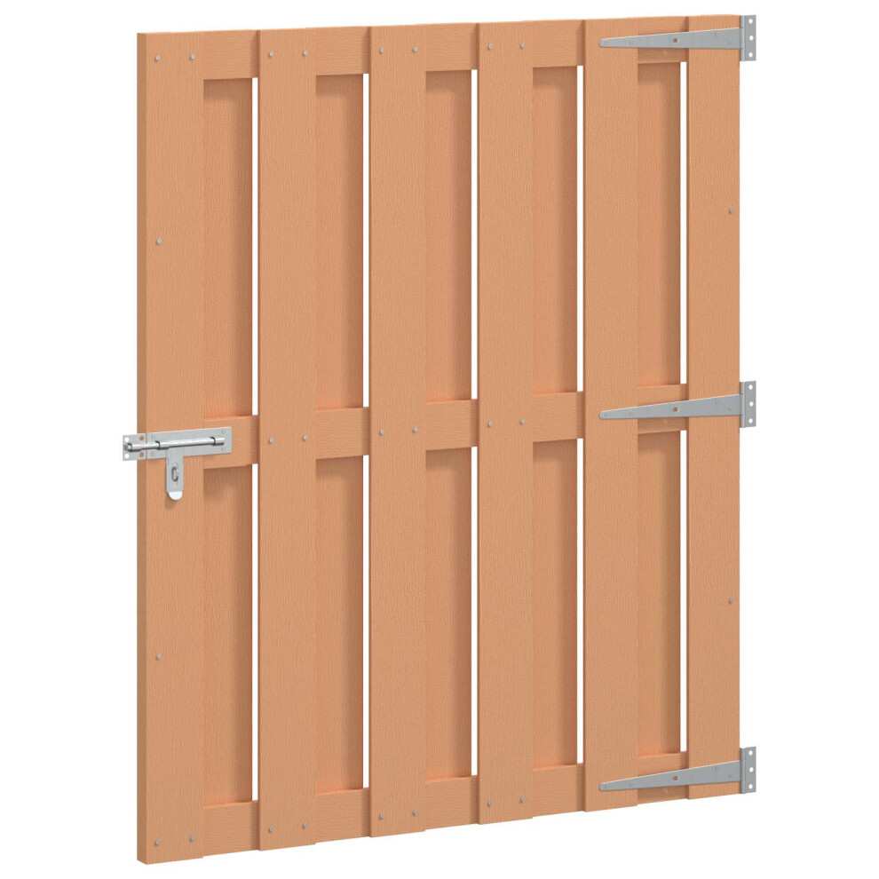 Vidaxl Garden Gate 100 X 112 Cm Wpc And Aluminium Brown