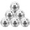 Mini Silver Disco Ball Ornaments Christmas Tree 12pcs 3