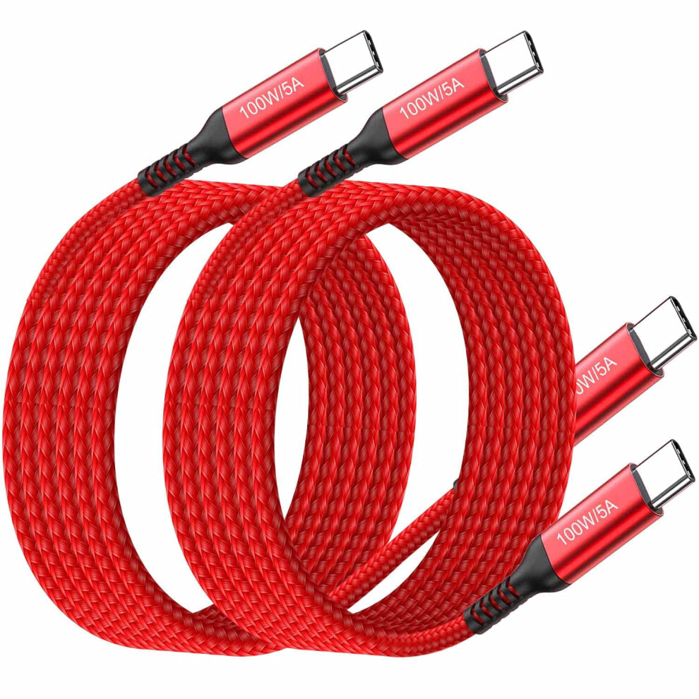 Usb-C To Usb-C Charging Cable 10 Ft 2-Pack Nylon Braided 9336866748604