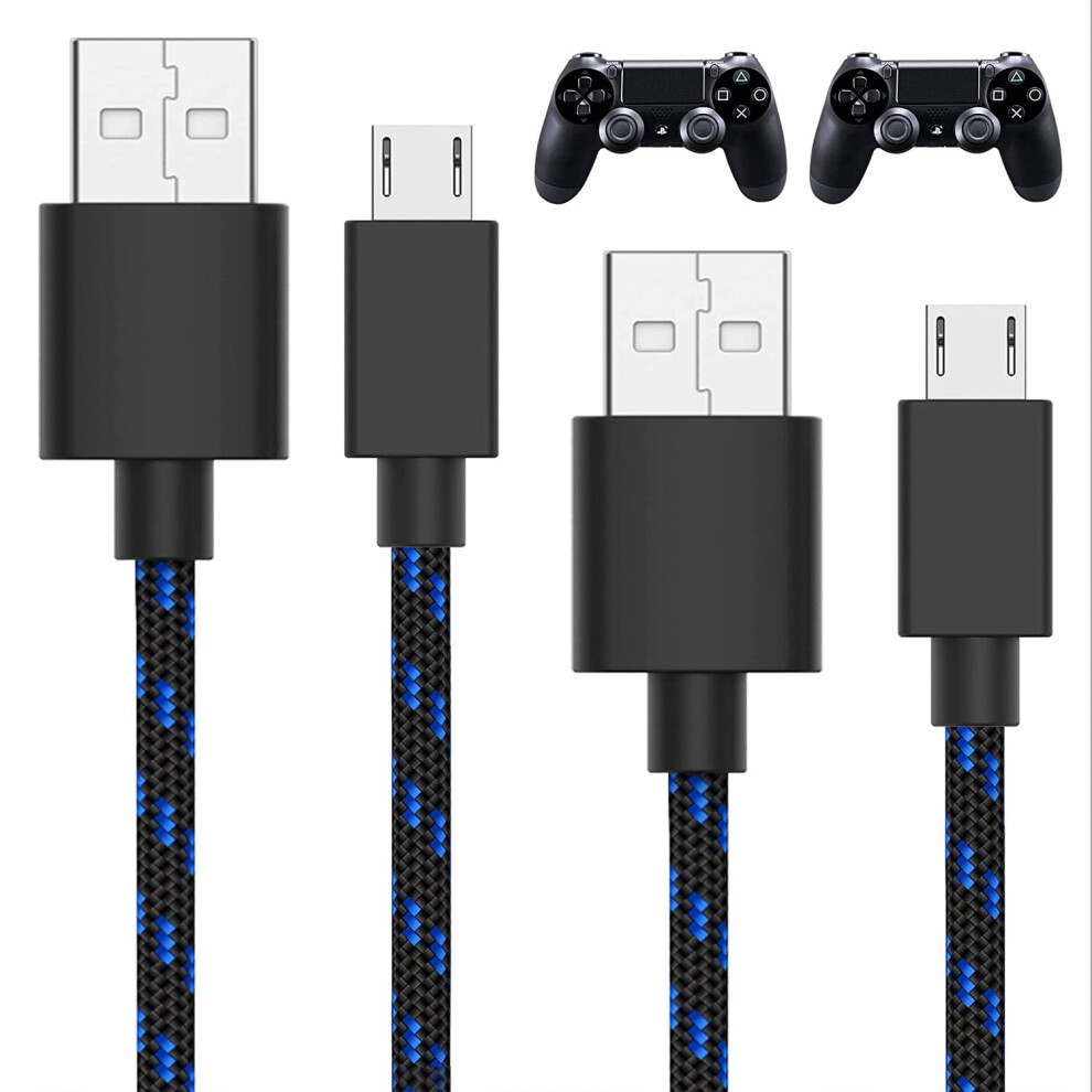 Ps4 Long Controller Charging Cable Braided Micro Usb 10 Feet 9336866755404