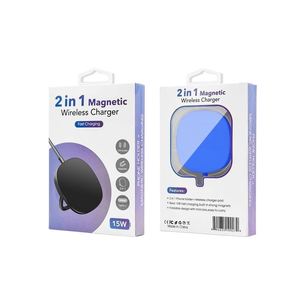 Smart Wireless Charger With Qi Magnetic Charging 15W Blue 9336866756487