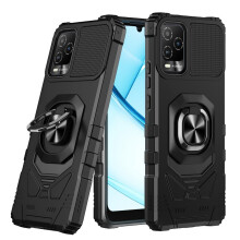 Pouzdro na telefon pro Blu View5-Pro (B170D) s tlumicím kroužkem a stojánkem (robotická černá)