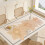 Set de table floral en PVC or rose 35 x 12 pouces 5